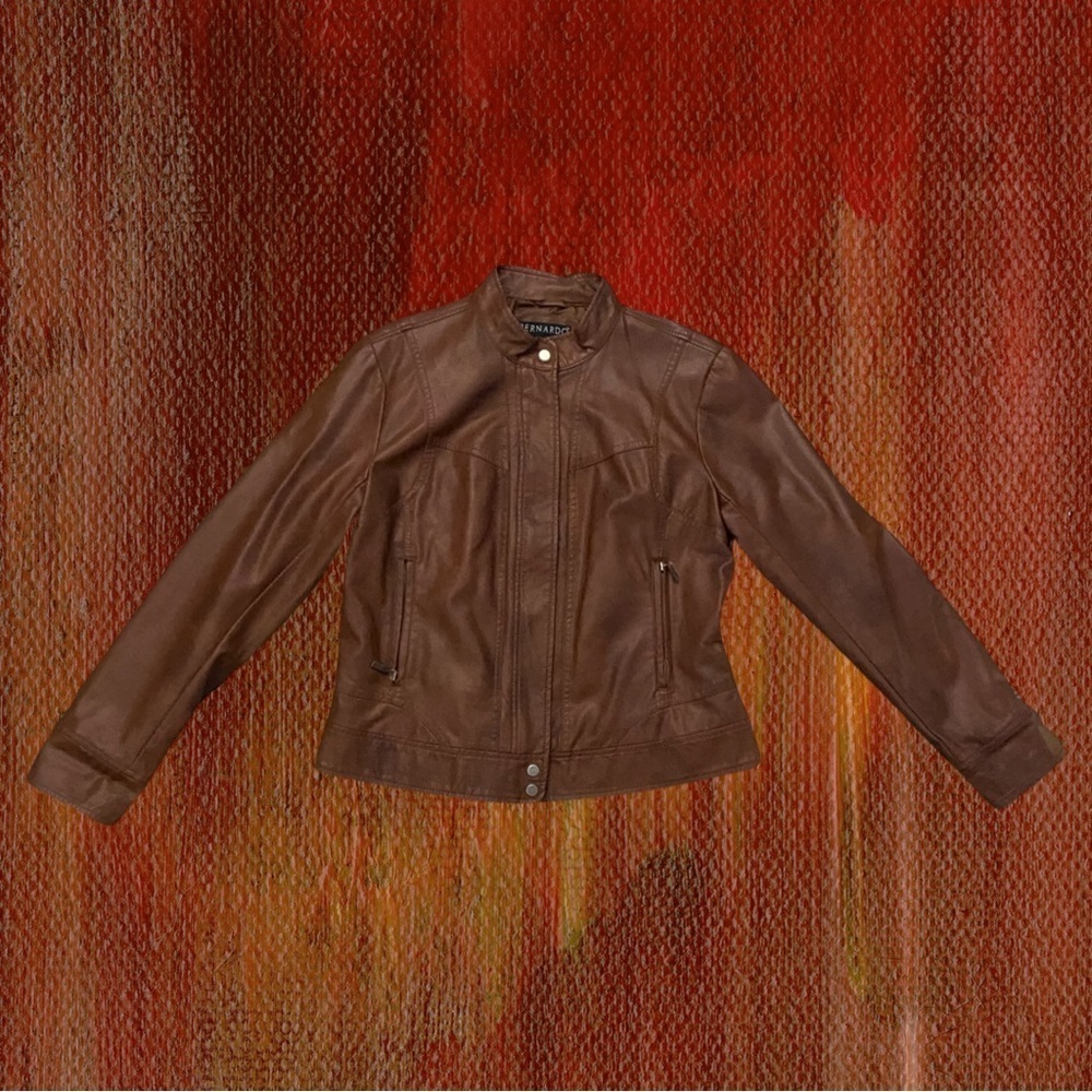 BERNARDO Women’s Faux Leather Moto Jacket